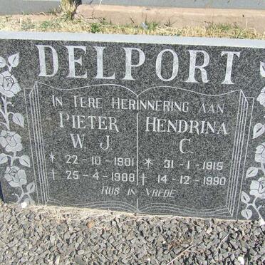 DELPORT Pieter W.J. 1901-1988 &amp; Hendrina C. 1915-1990