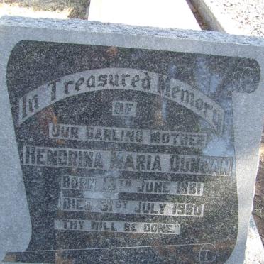 DUNCAN Hendrina Maria 1881-1960