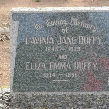 DUFFY Andrew -1919 :: Lavinia Jane 1845-1929 :: Eliza Emma 1874-1896 