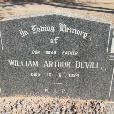 DUVILL William Arthur -1924