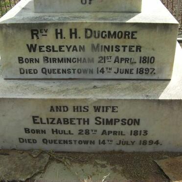 DUGMORE H.H. 1810-1897 &amp; Elizabeth Simpson HULL 1813-1894 :: DUGMORE Richard Henry 1840-1907