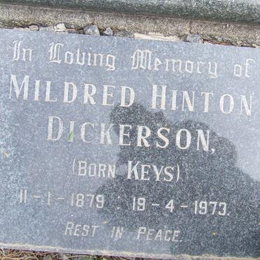 DICKERSON Mildred Hinton nee KEYS 1879-1973