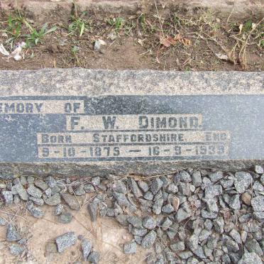 DIMOND F.W. 1875-1939 &amp; Gertrude Rachel 1877-1975