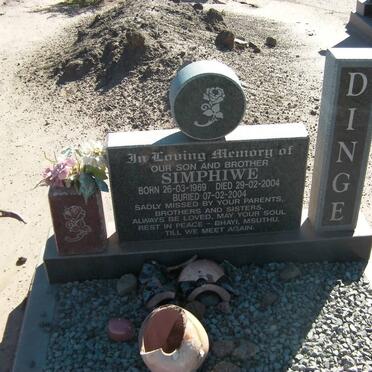 DINGE Simphiwe 1969-2004