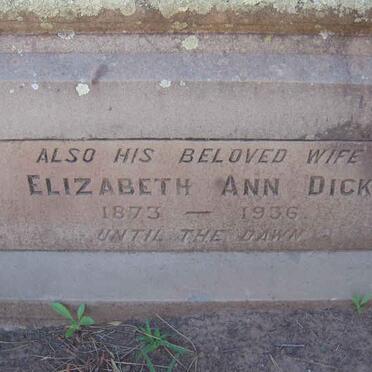DICK Elizabeth Ann 1873-1936