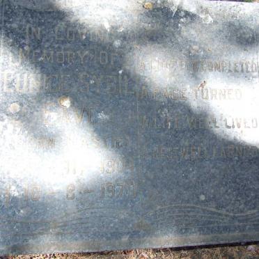EAVE Eunice Sybil nee HASTIE 1904-1979