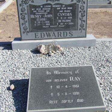 EDWARDS Henry John 1926-1989 &amp; Cynthia DE VILLIERS 1926-2004 :: EDWARDS Ray 1951-1991