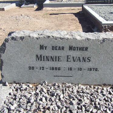 EVANS Minnie 1896-1970