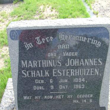 ESTERHUIZEN Marthinus Johannes Schalk 1894-1963