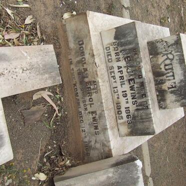 EWINS Ruth 1863-1905 :: EWINS Douglas Errol -1906