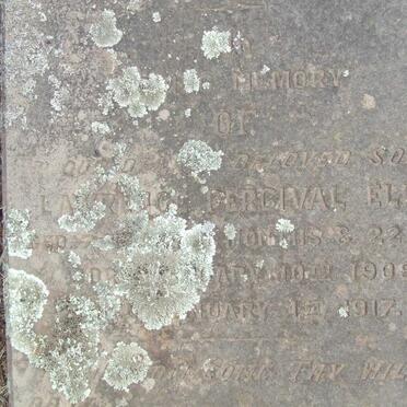 ELLA Lawrence Percival 1909-1917 &amp; Sarah Elizabeth -1881 