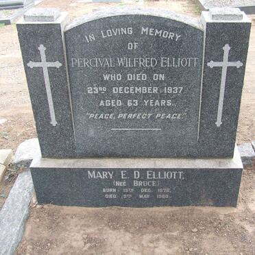 ELLIOTT Percival Wilfred -1937 Mary E.D. BRUCE 1876-1960