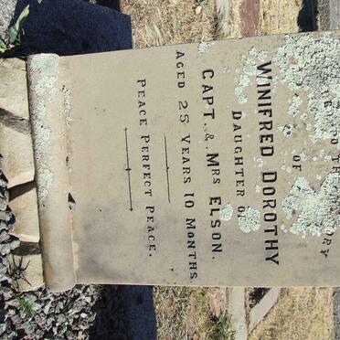 ELSON W.J. -1945 &amp; Augusta Charlotte Fredericka -1955 :: ELSON Winifred Dorothy