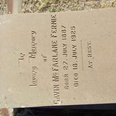 FERNIE Gavin McFarlane 1887-1925