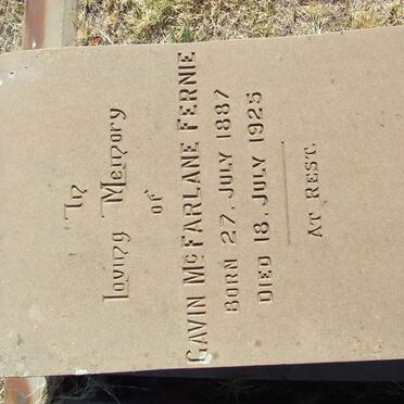 FERNIE Gavin McFarlane 1887-1925