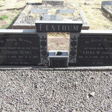 FENTHUM Edward Henry 1902-1969 &amp; Freda M. CRONJE 1909-1978