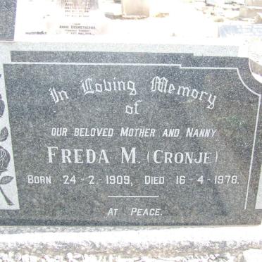 FENTHUM Edward Henry 1902-1969 &amp; Freda M. CRONJE 1909-1978