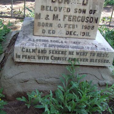 FERGUSON Donald 1908-1911