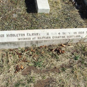 FAIRWEATHER Alexander Middleton -1938