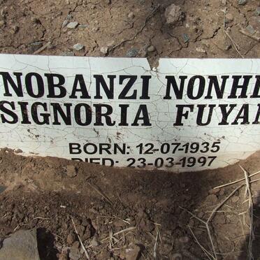 FUYANI Nobanzi Nonhle Signoria 1935-1997