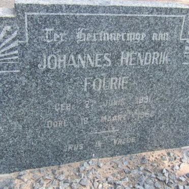 FOURIE Johannes Hendrik 1891-1950