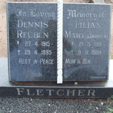 FLETCHER Dennis Reuben 1915-1995 &amp; Lilian Mary DAMPIER 1911-1994