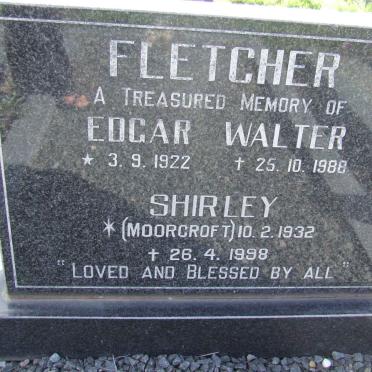 FLETCHER Edgar Walter 1922-1988 &amp; Shirley MOORCROFT 1932-1998