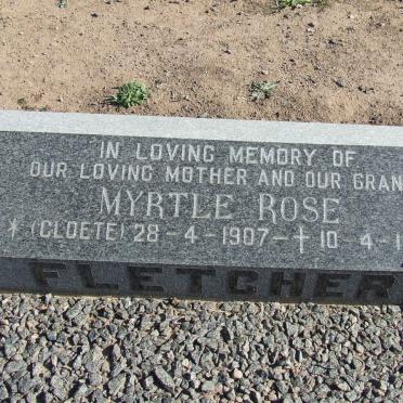 FLETCHER Myrtle Rose nee CLOETE 1907-1979