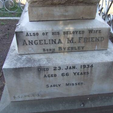 FRIEND Angelina M. nee BYERLEY -1934