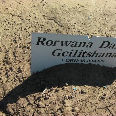 GCILITSHANA Rorwana Dalget 1920-2005