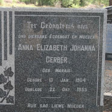 GERBER Anna Elizabeth Johanna nee MARAIS 1904-1955