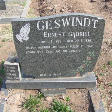 GESWINDT Ernest Gabriel 1962-1995