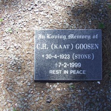 GOOSEN C.H. nee STONE 1923-1999