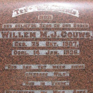 GOUWS Willem M.J. 1907-1936