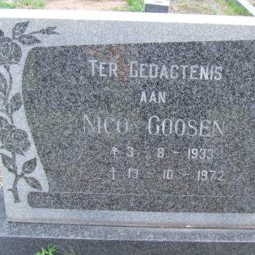 GOOSEN Nico 1933-1972