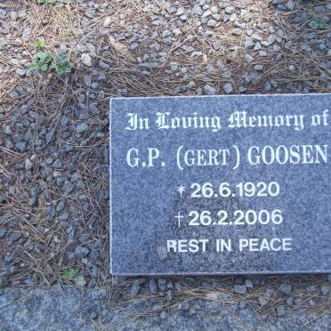 GOOSEN G.P. 1920-2006
