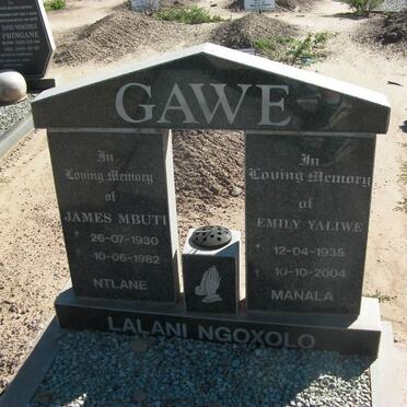 GAWE James Mbuti 1930-1982 &amp; Emily Yaliwe 1935-2004