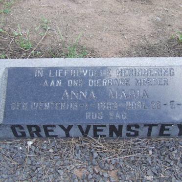 GREYVENSTEYN Anna Maria nee VENTER 1883-1973