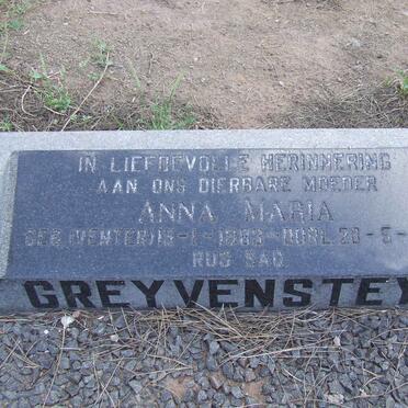 GREYVENSTEYN Anna Maria nee VENTER 1883-1973