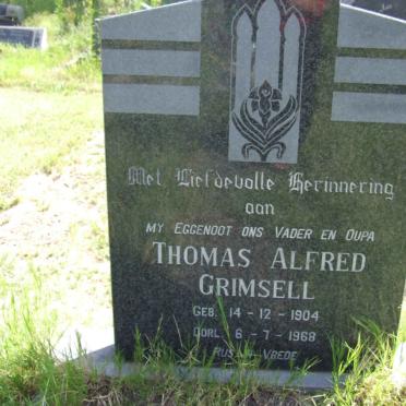 GRIMSELL Thomas Alfred 1904-1968