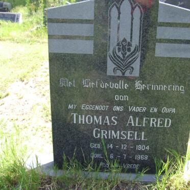 GRIMSELL Thomas Alfred 1904-1968