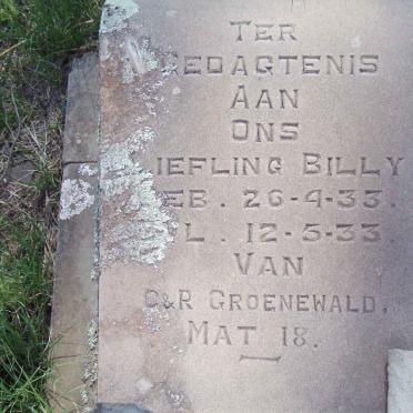 GROENEWALD Billy 1933-1933
