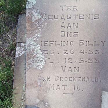 GROENEWALD Billy 1933-1933