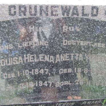 GRUNEWALD Louisa Helena 1947-1947 :: GRUNEWALD Anetta Yvonne 1949-1949 