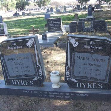 HYKES John Thomas Isaac 1897-1959 &amp; Maria Sophia WALTERS 1897-1977