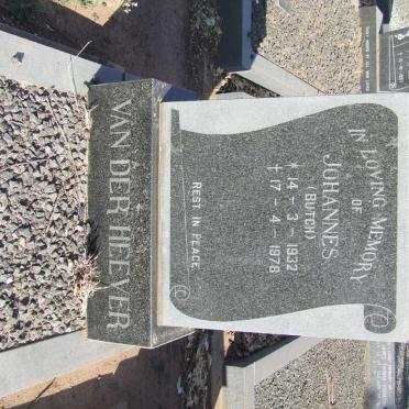 HEEVER Johannes, van der 1932-1978