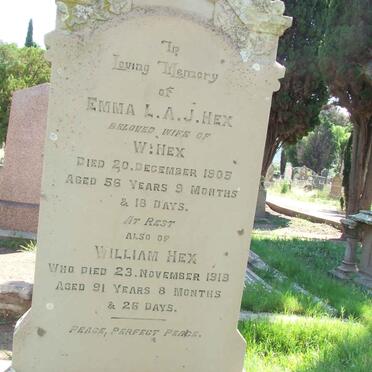 HEX William -1919 &amp; Emma L.A.J. -1905
