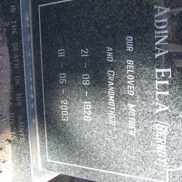 HESSEL Henry Vernon 1923-1993 &amp; Adina Ella BERNDT 1920-2003