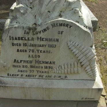 HENMAN Alfred -1898 :: HENMAN Isabella -1903
