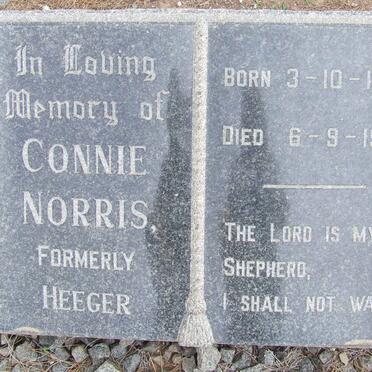 NORRIS Connie formerly HEEGER 1906-1972